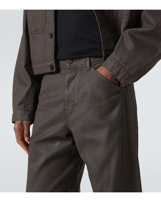 Lemaire Black Coated Denim Jacket for men