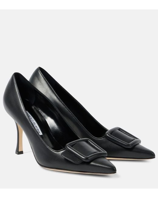 Salones Maysale 70 De Piel Manolo Blahnik de color Black
