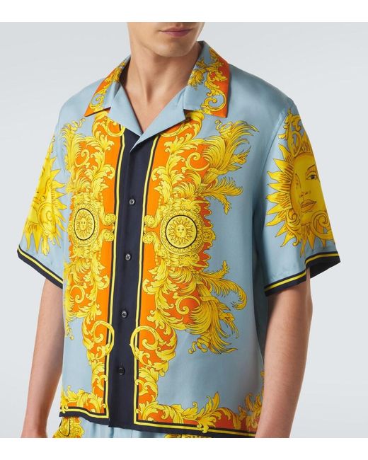 Camicia di Versace in Yellow da Uomo