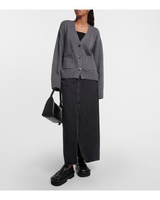Lisa Yang Gray Danni Cashmere Cardigan