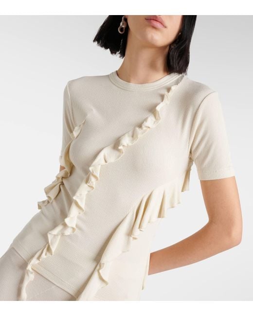 Acne Natural Fringed Top