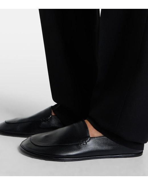 Calvin Klein Black Vela Leather Loafers