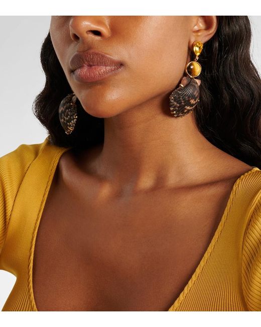 Jennifer Behr Metallic Augustine Crystal-Embellished Drop Earrings