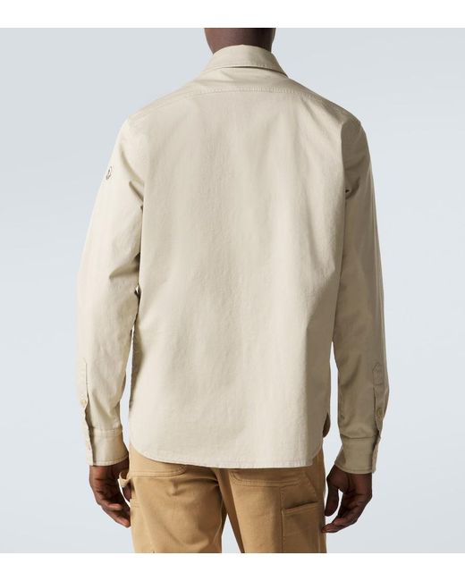 Moncler Natural Cotton Gabardine Shirt for men