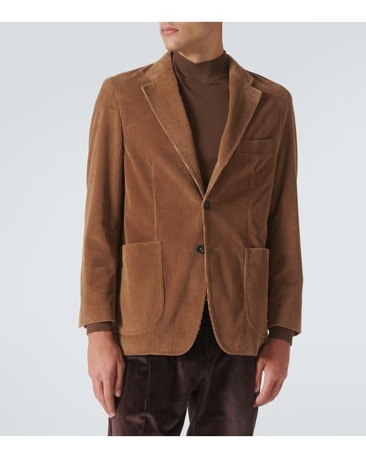 Rubinacci Blazer Aus Baumwoll-Cord in Brown für Herren