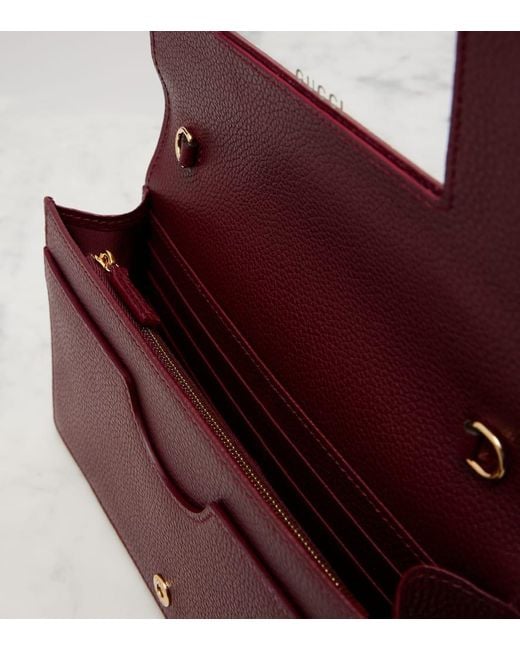 Gucci Black Portemonnaie Mit Kettenriemen Gg Petite Marmont