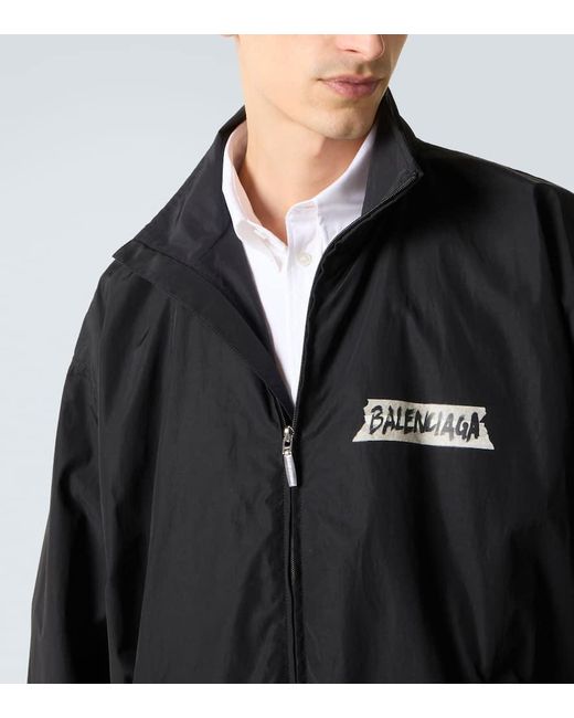Balenciaga Trainingsjacke Masking Tape in Black für Herren