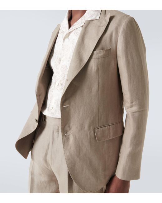 Brunello Cucinelli Natural Linen Suit for men