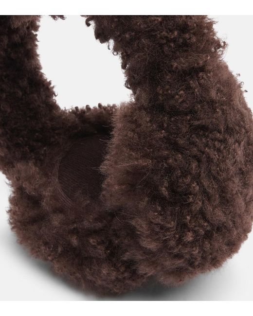 Yves Salomon Brown Shearling Earmuffs