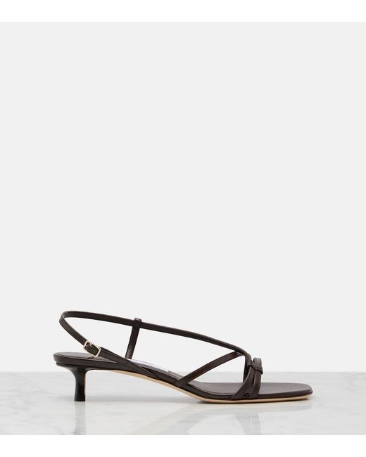 Jimmy Choo Metallic Farris Leather Sandals