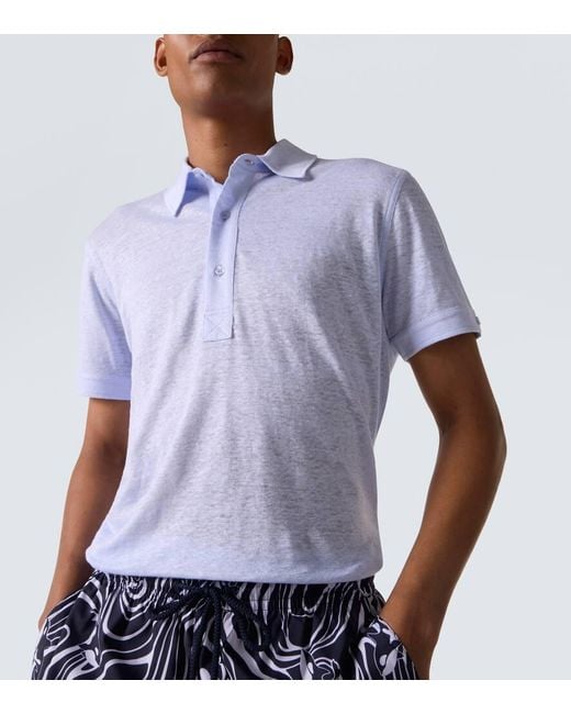 Polo Sebastian di Orlebar Brown in Blue da Uomo