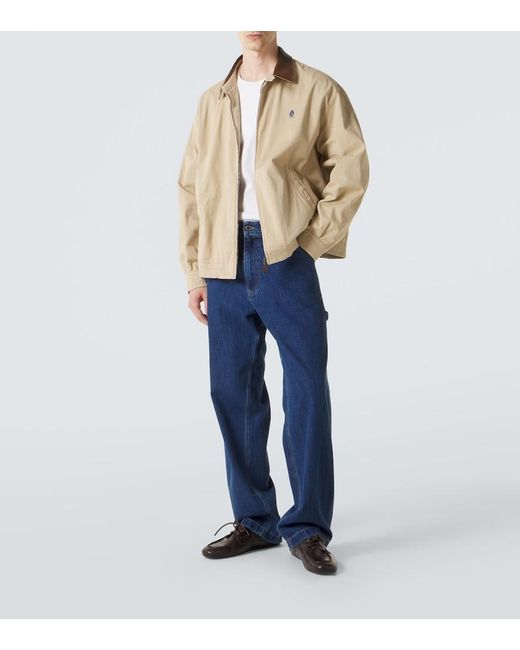 Prada Natural Leather-Trimmed Cotton Blouson Jacket for men