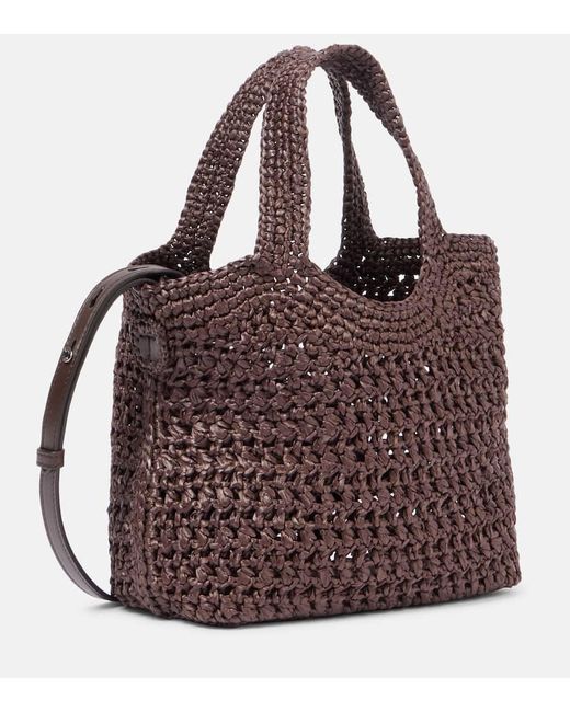 Tod's Brown Tote Aus Raffiabast
