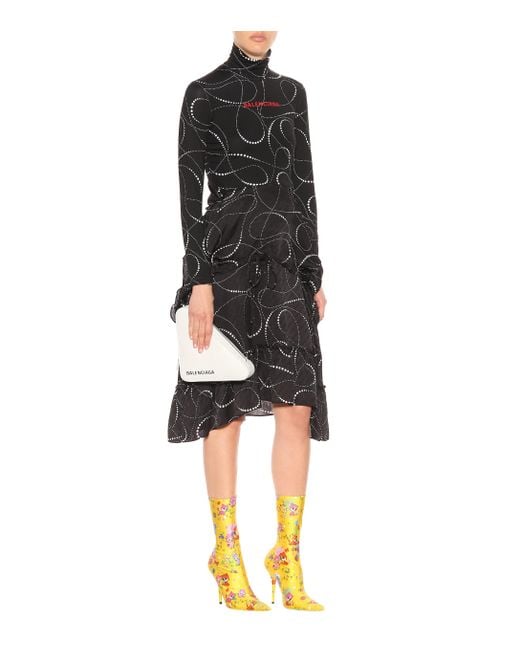 Balenciaga Leather Knife Cartoon Ankle Boots in Yellow - Lyst