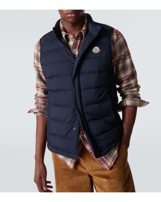 Chaleco De Plumas Barthe Moncler de hombre de color Blue