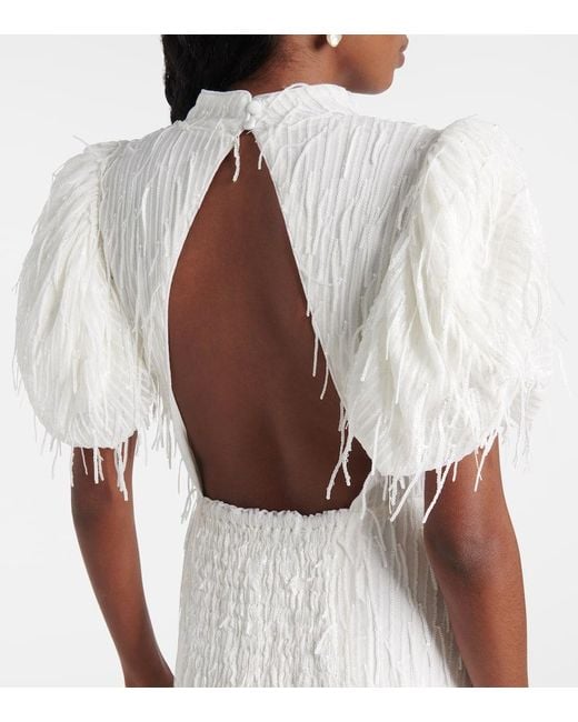 ROTATE BIRGER CHRISTENSEN White Bridal Minikleid Mit Pailletten