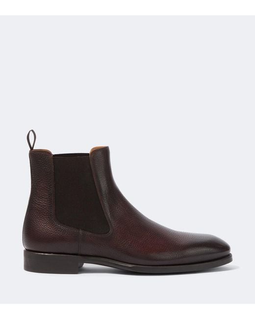 Magnanni Shoes Brown Madison Leather Chelsea Boots for men