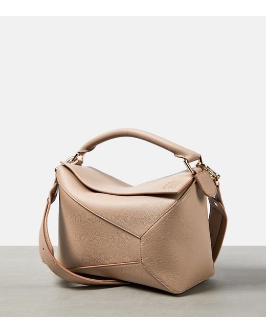 Loewe Metallic Puzzle Edge Medium Leather Top-Handle Bag