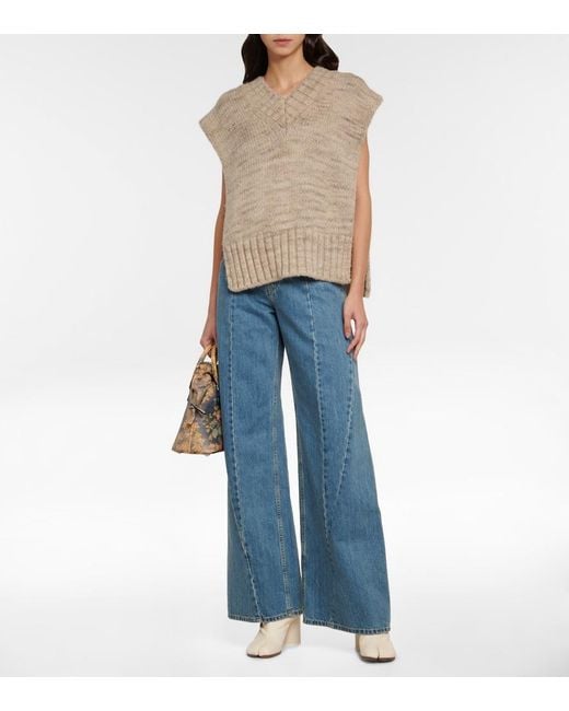 Maison Margiela Multicolor Alpaca, Cotton, And Wool Sweater Vest