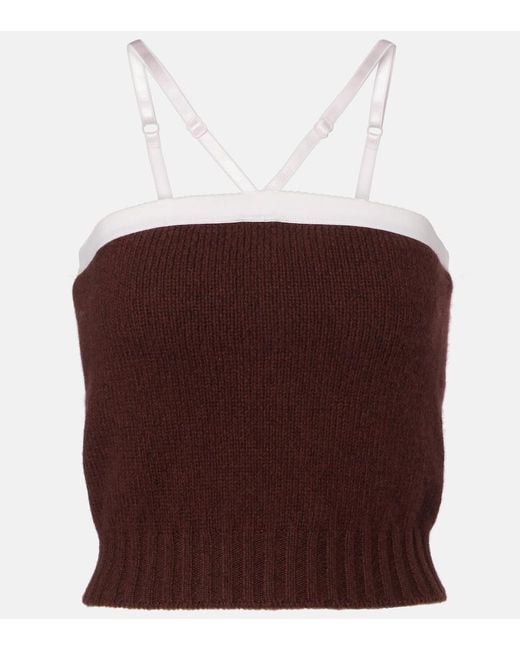 Prada Purple Wool And Cashmere Top