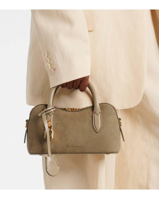 Stella McCartney Brown Ryder Small Faux Suede Shoulder Bag