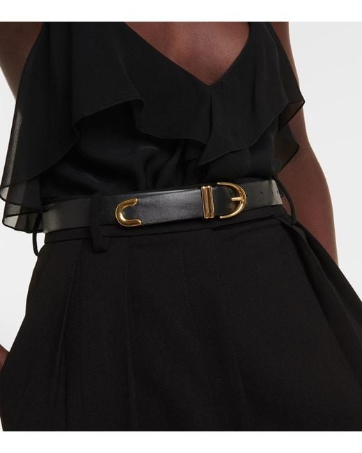 Khaite Black Bambi Leather Belt