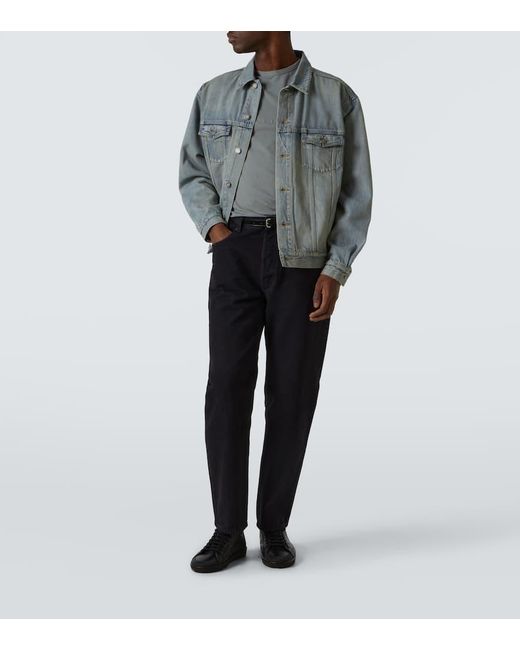 Saint Laurent T-Shirt Aus Baumwoll-Jersey in Gray für Herren