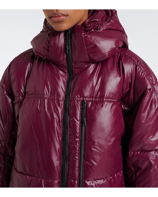 Adidas By Stella McCartney Purple Hooded Puffer Jacket