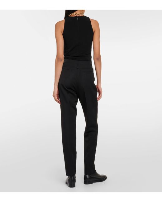 Max Mara Black Celtico Wool And Mohair Suit Pants
