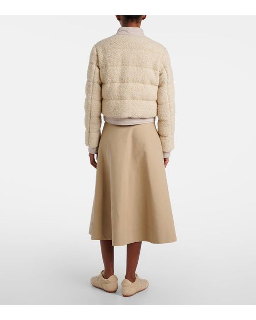 Moncler Natural Daunenjacke Blandy Aus Tweed