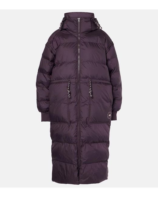 Adidas By Stella McCartney Purple Convertible Puffer Coat