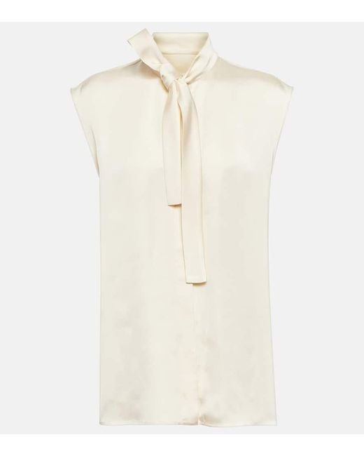 Jil Sander Natural Bluse Aus Satin