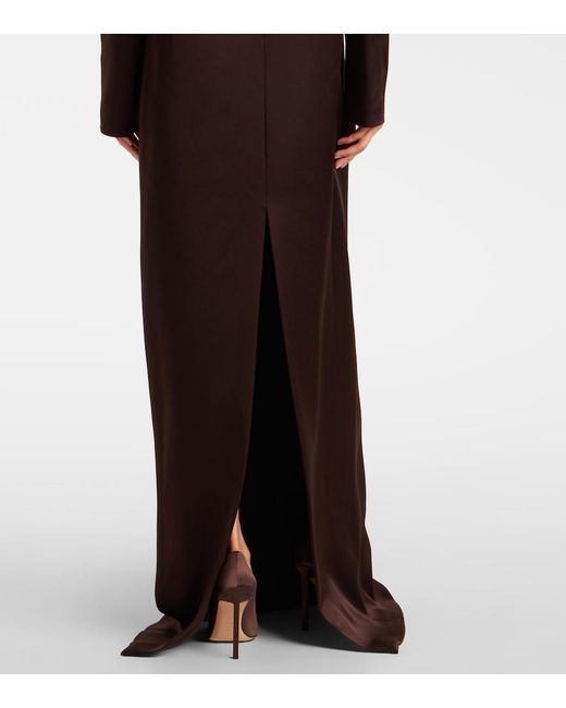 Tom Ford Brown Crepe Satin Gown