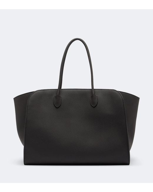 The Row Black Marlo 17 Leather Tote Bag