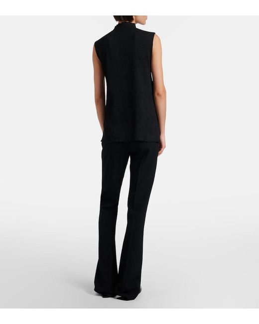 The Row Black Fabien Wool Cady Flared Pants
