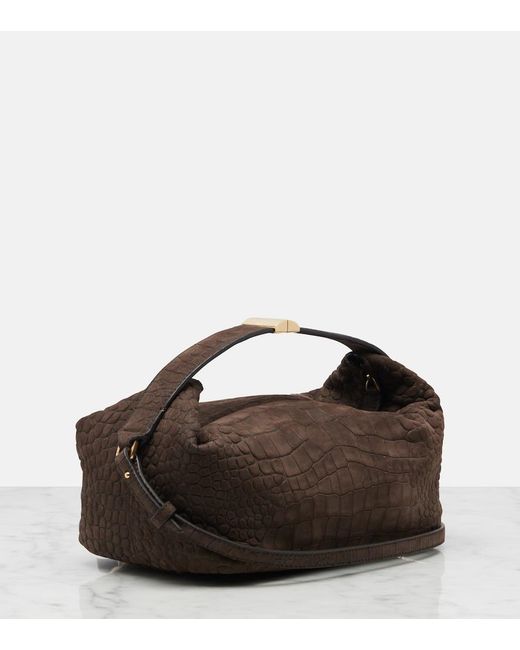 Calvin Klein Brown Andy Small Leather Shoulder Bag