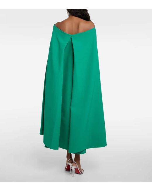 Vestido Rowan Manorel con capa y adornos Safiyaa de color Green