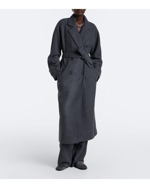 Max Mara Black Cashmere Wrap Coat