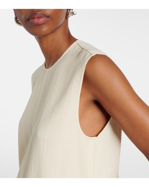 Totême  Natural Ribbed-Knit Tank Top