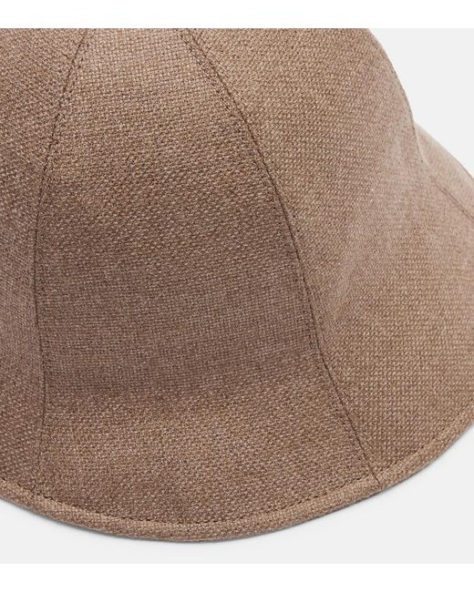 Loro Piana Brown Zaltana Cashmere And Silk Hat