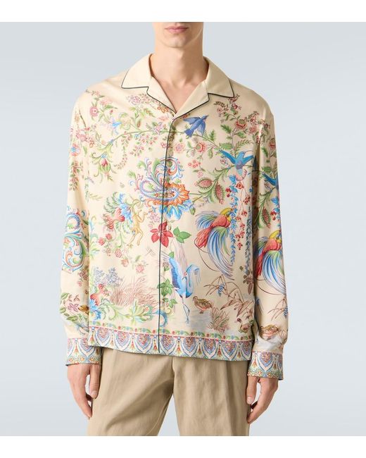Etro White Printed Shirt for men
