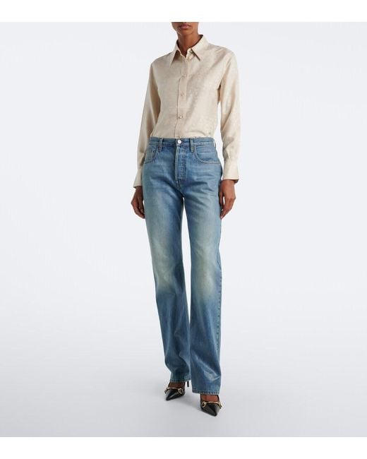 Gucci Blue Faded Straight Jeans