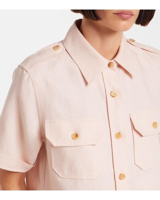 Loro Piana Natural Annalisa Linen Shirt