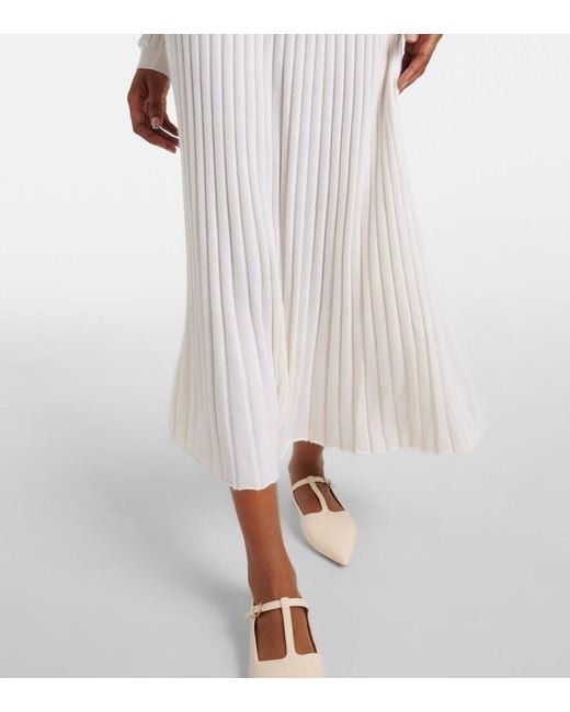 Gabriela Hearst White Ardor Silk And Cashmere Maxi Dress