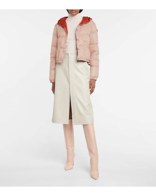 Moncler Pink Bardanette Cropped Down Jacket