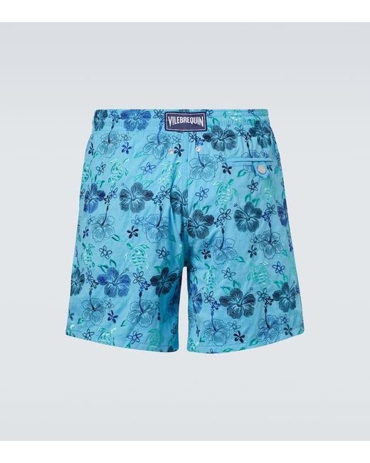 Vilebrequin Blue Mistral Floral Swim Trunks for men