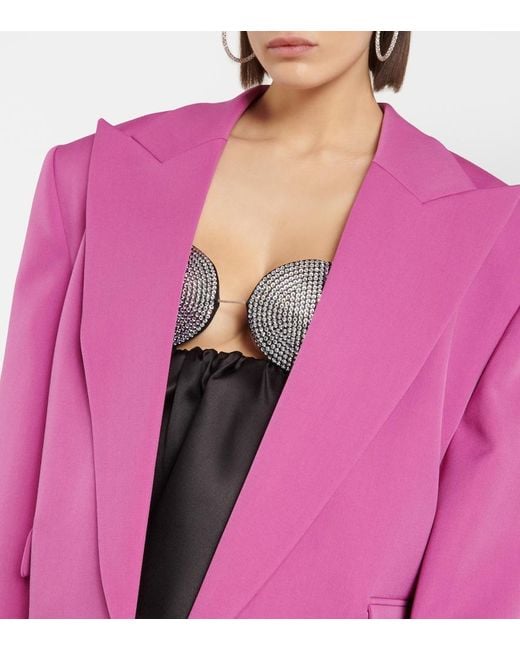 Magda Butrym Pink Oversized Wool Blazer