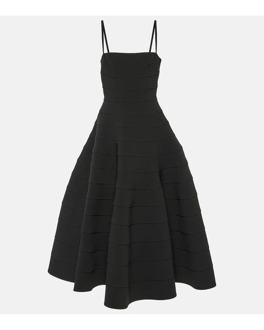 Altuzarra Black Connie Knitted Midi Dress