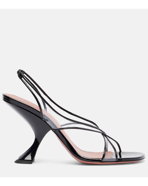 AMINA MUADDI Metallic Lena 90 Pvc And Patent Leather Sandals