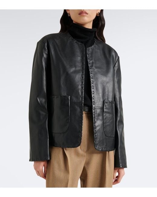 Rohe Black Leather Jacket
